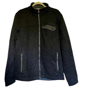 Marmot Poacher Pile Slate Grey Wool Blend Full Zip Jacket Size Medium